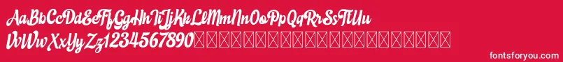 fuente Eustachio Italic demo – Fuentes Blancas Sobre Fondo Rojo