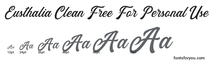 Eusthalia Clean Free For Personal Use Font Sizes
