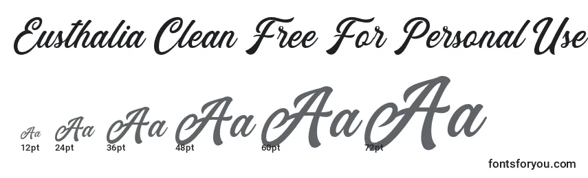 Eusthalia Clean Free For Personal Use (126146) Font Sizes
