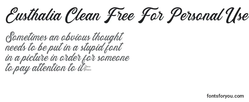 Schriftart Eusthalia Clean Free For Personal Use (126146)