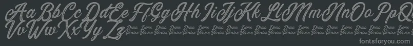 Eusthalia Stamped Font – Gray Fonts on Black Background