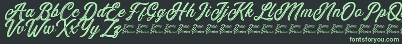 Eusthalia Stamped Font – Green Fonts on Black Background