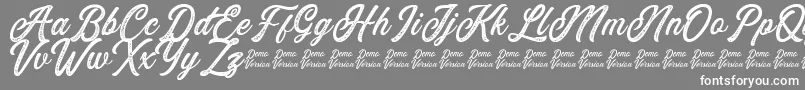 Eusthalia Stamped Font – White Fonts on Gray Background