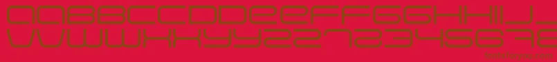 フォントEVA      – 赤い背景に茶色の文字