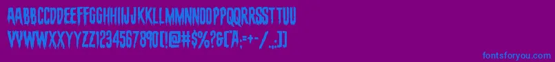 Шрифт evafangoria – синие шрифты на фиолетовом фоне