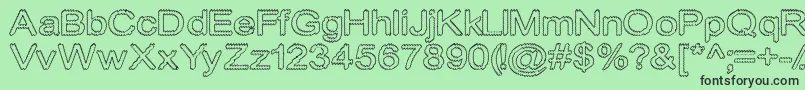 Cylonicempty Font – Black Fonts on Green Background