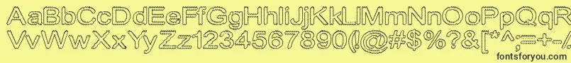 Cylonicempty Font – Black Fonts on Yellow Background