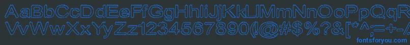 Cylonicempty Font – Blue Fonts on Black Background