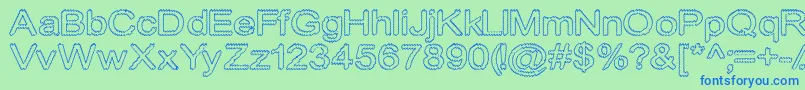 Cylonicempty Font – Blue Fonts on Green Background