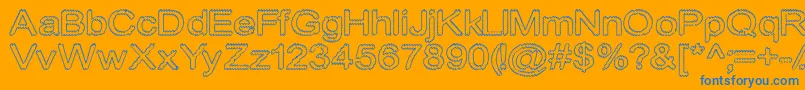 Cylonicempty Font – Blue Fonts on Orange Background