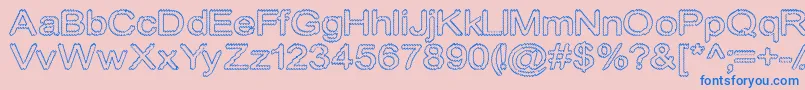 Cylonicempty Font – Blue Fonts on Pink Background