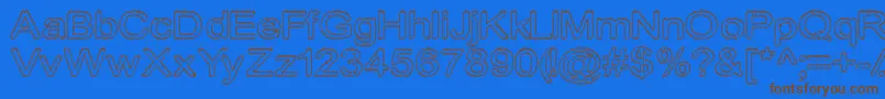 Cylonicempty Font – Brown Fonts on Blue Background