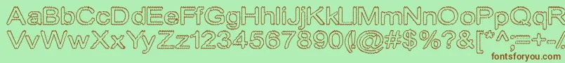 Cylonicempty Font – Brown Fonts on Green Background