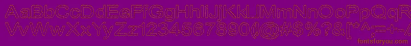 Cylonicempty-Schriftart – Braune Schriften auf violettem Hintergrund