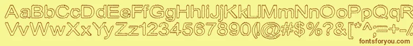 Cylonicempty Font – Brown Fonts on Yellow Background