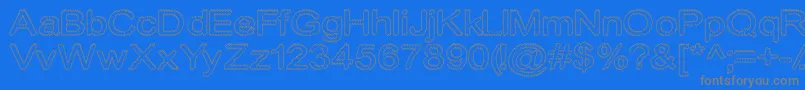 Cylonicempty-Schriftart – Graue Schriften auf blauem Hintergrund