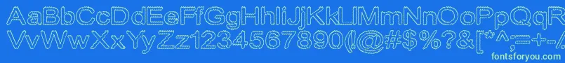 Cylonicempty Font – Green Fonts on Blue Background