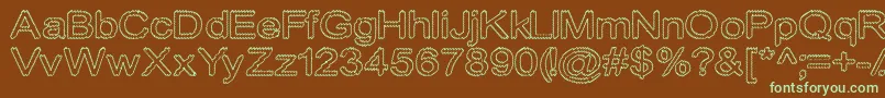 Cylonicempty Font – Green Fonts on Brown Background