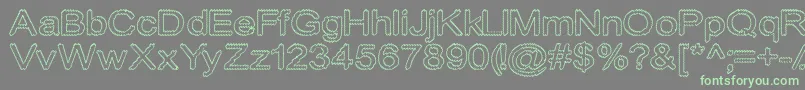 Cylonicempty Font – Green Fonts on Gray Background