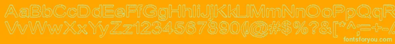 Cylonicempty Font – Green Fonts on Orange Background