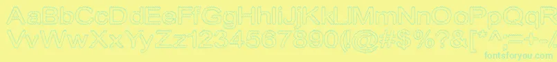 Cylonicempty Font – Green Fonts on Yellow Background