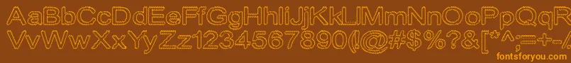 Cylonicempty Font – Orange Fonts on Brown Background