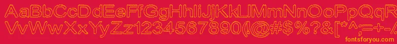 Cylonicempty Font – Orange Fonts on Red Background