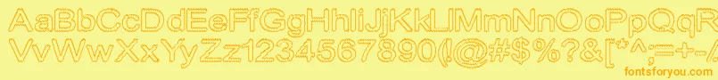 Cylonicempty Font – Orange Fonts on Yellow Background