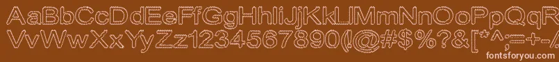 Cylonicempty Font – Pink Fonts on Brown Background