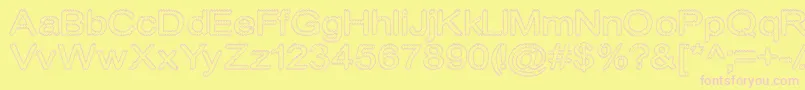 Cylonicempty Font – Pink Fonts on Yellow Background