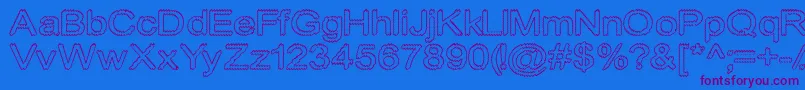 Cylonicempty Font – Purple Fonts on Blue Background