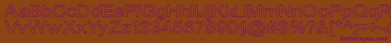 Cylonicempty Font – Purple Fonts on Brown Background