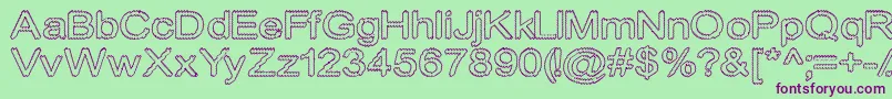 Cylonicempty Font – Purple Fonts on Green Background