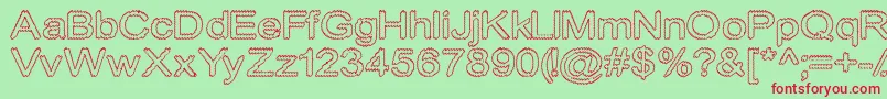 Cylonicempty Font – Red Fonts on Green Background