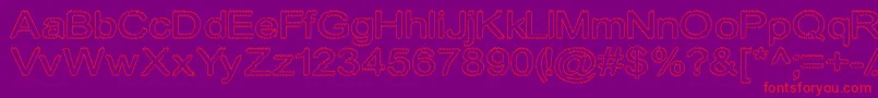 Cylonicempty-Schriftart – Rote Schriften auf violettem Hintergrund