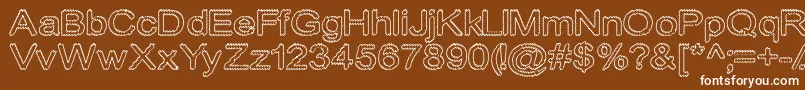 Cylonicempty Font – White Fonts on Brown Background