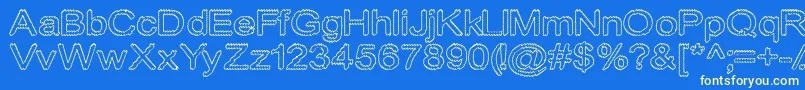 Cylonicempty Font – Yellow Fonts on Blue Background