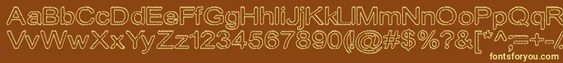 Cylonicempty Font – Yellow Fonts on Brown Background