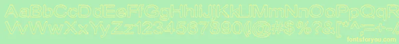 Cylonicempty Font – Yellow Fonts on Green Background