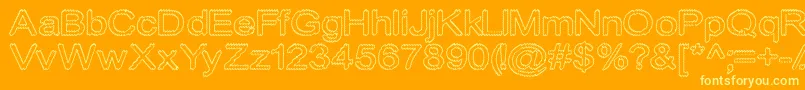 Cylonicempty-Schriftart – Gelbe Schriften auf orangefarbenem Hintergrund