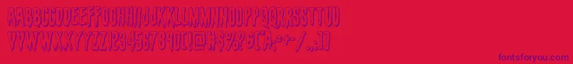 Шрифт evafangoria3d – фиолетовые шрифты на красном фоне