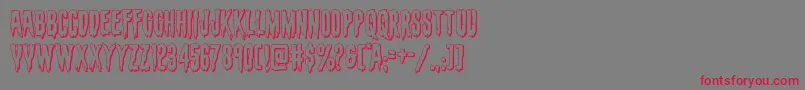 evafangoria3d Font – Red Fonts on Gray Background