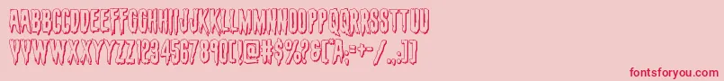 evafangoria3d Font – Red Fonts on Pink Background