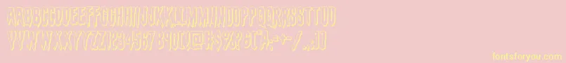 evafangoria3d-Schriftart – Gelbe Schriften auf rosa Hintergrund