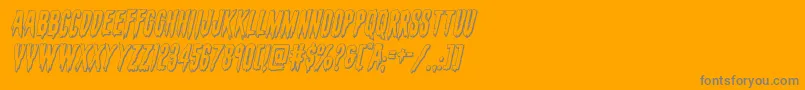 evafangoria3dital-Schriftart – Graue Schriften auf orangefarbenem Hintergrund