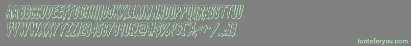 Saiba mais sobre a fonte evafangoria3dital Fonte evafangoria3dital – fontes verdes em um fundo cinza