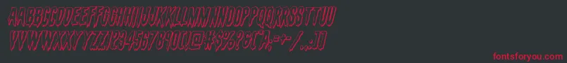 evafangoria3dital Font – Red Fonts on Black Background