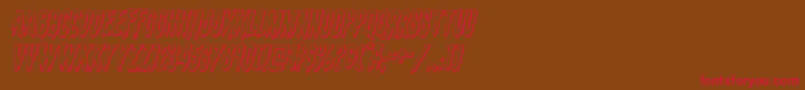 evafangoria3dital Font – Red Fonts on Brown Background