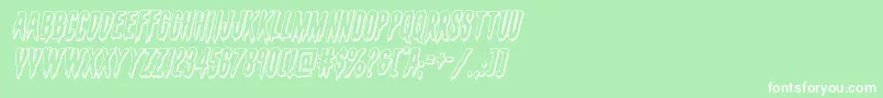 evafangoria3dital Font – White Fonts on Green Background