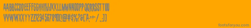 evafangoriacond-Schriftart – Graue Schriften auf orangefarbenem Hintergrund